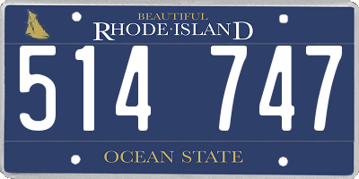 RI license plate 514747