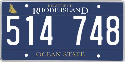 RI license plate 514748