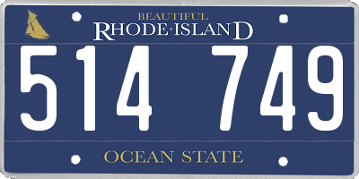 RI license plate 514749