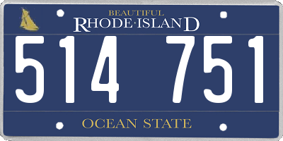 RI license plate 514751