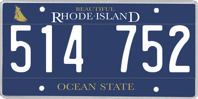RI license plate 514752