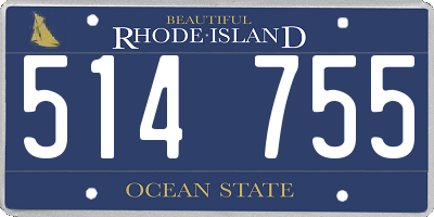 RI license plate 514755