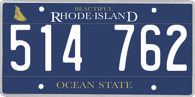 RI license plate 514762