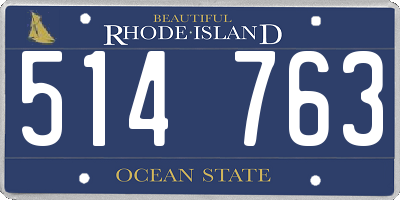 RI license plate 514763