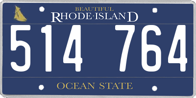 RI license plate 514764