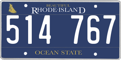 RI license plate 514767