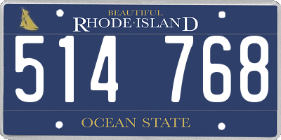 RI license plate 514768