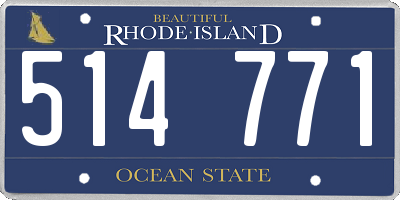 RI license plate 514771