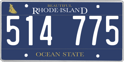 RI license plate 514775