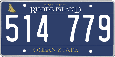 RI license plate 514779