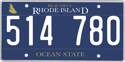 RI license plate 514780