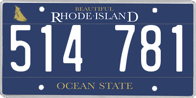 RI license plate 514781