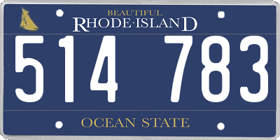 RI license plate 514783