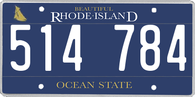 RI license plate 514784