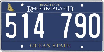 RI license plate 514790