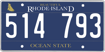 RI license plate 514793