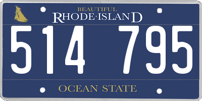 RI license plate 514795