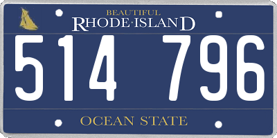 RI license plate 514796