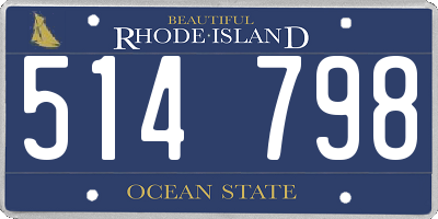 RI license plate 514798