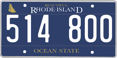 RI license plate 514800