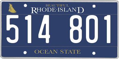 RI license plate 514801
