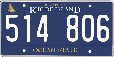 RI license plate 514806