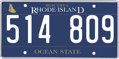 RI license plate 514809