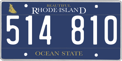 RI license plate 514810