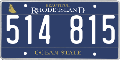 RI license plate 514815