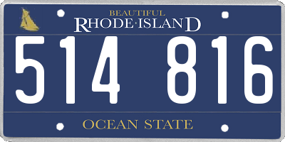 RI license plate 514816