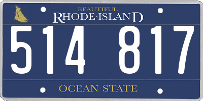 RI license plate 514817