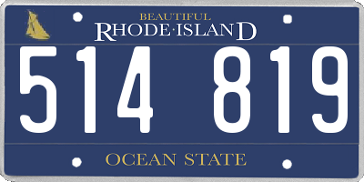 RI license plate 514819