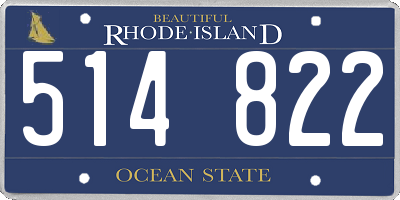 RI license plate 514822