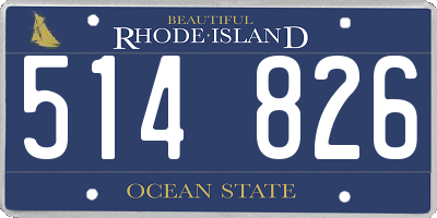 RI license plate 514826