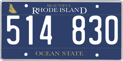 RI license plate 514830