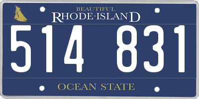 RI license plate 514831