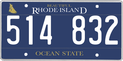 RI license plate 514832