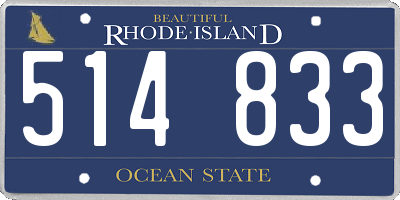 RI license plate 514833