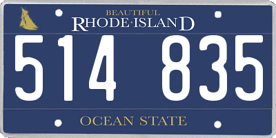RI license plate 514835