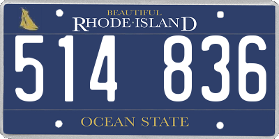 RI license plate 514836