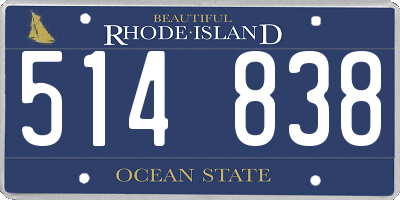 RI license plate 514838