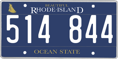 RI license plate 514844