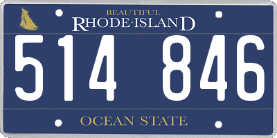 RI license plate 514846