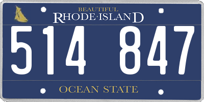 RI license plate 514847