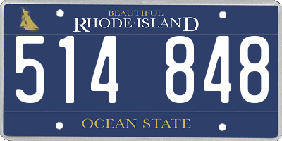 RI license plate 514848