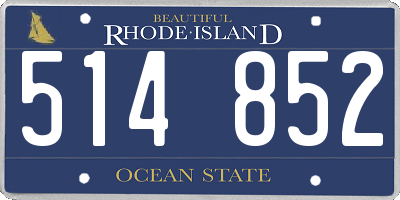 RI license plate 514852