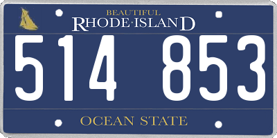 RI license plate 514853