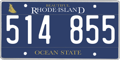 RI license plate 514855