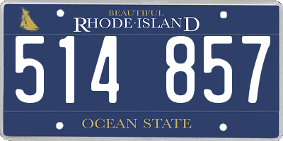 RI license plate 514857