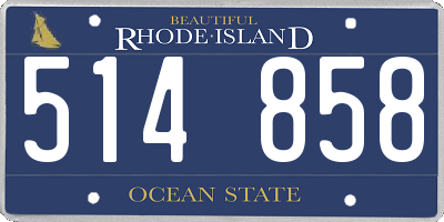 RI license plate 514858